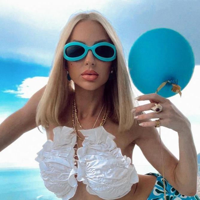 Gucci GG1247S Oval Sunglasses in Light-Blue - ModaBlvck