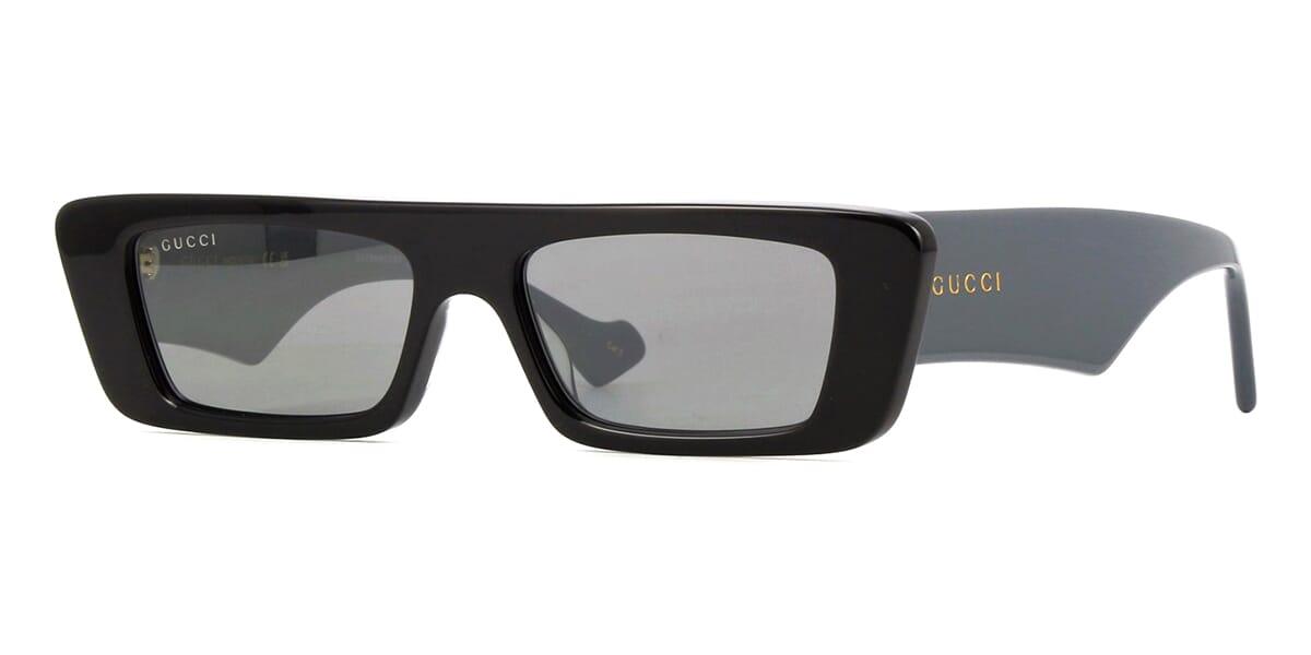 Gucci GG1331S Slim Black Silver Sunglasses - ModaBlvck