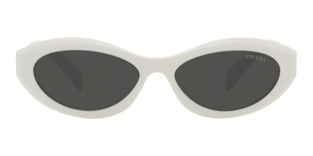 Prada 17K-08Z WHITE/DARK GREY Sunglasses  oversized square frame