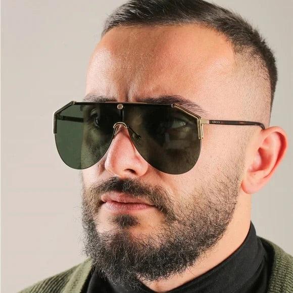 Gucci GG0584S 002 Gold-Havana/Green Sunglasses - ModaBlvck