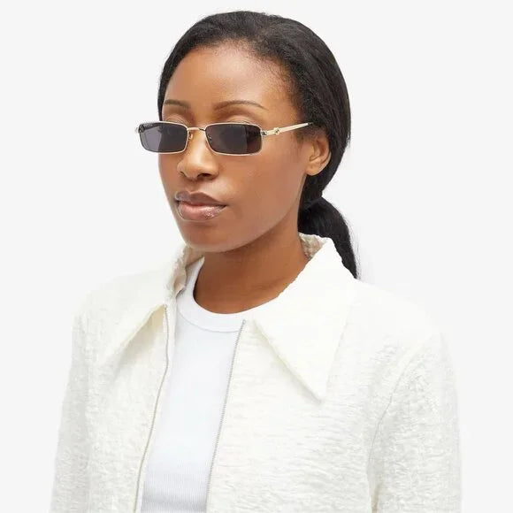 Gucci GG1600S 001 56 Sunglasses Gold Gray