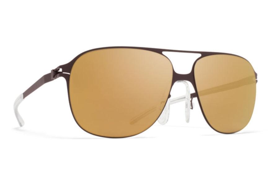 Schorsch Ebony Lens Brown Gold Flash - ModaBlvck