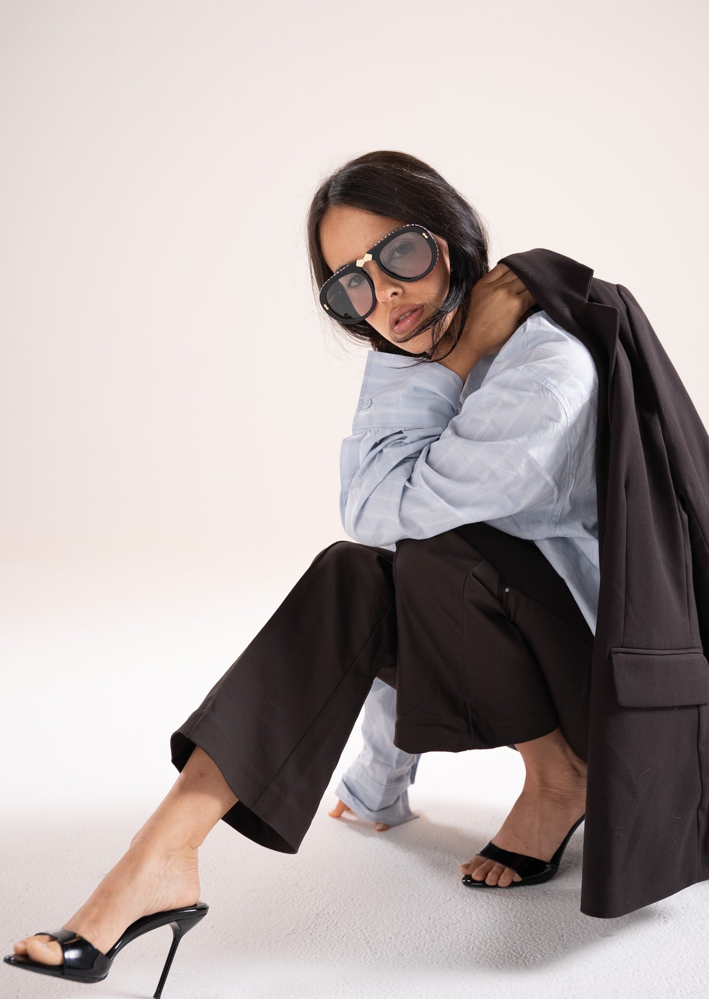 Gucci GG0307S 002 Clear Crystal Sunglasses