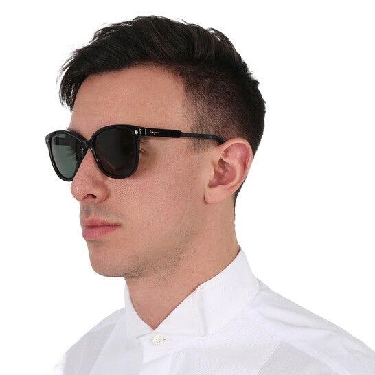 Salvatore Ferragamo SF815/S Black Wayfarer Feline Sunglasses - ModaBlvck