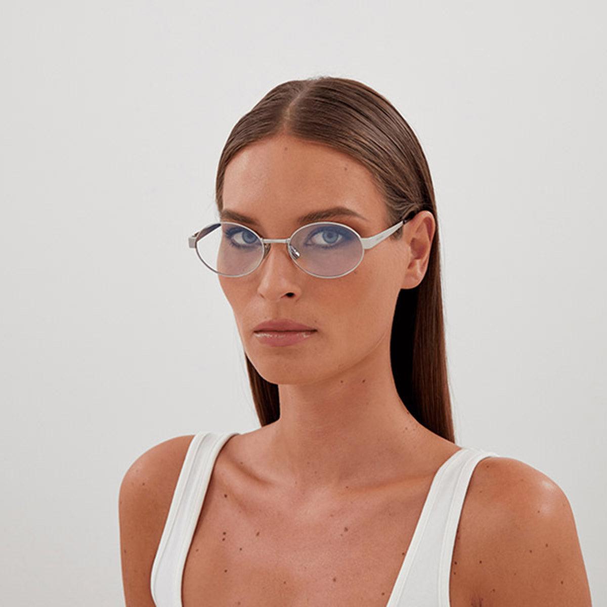 Saint Laurent SL 692 OPT 001 55 - Silver - ModaBlvck