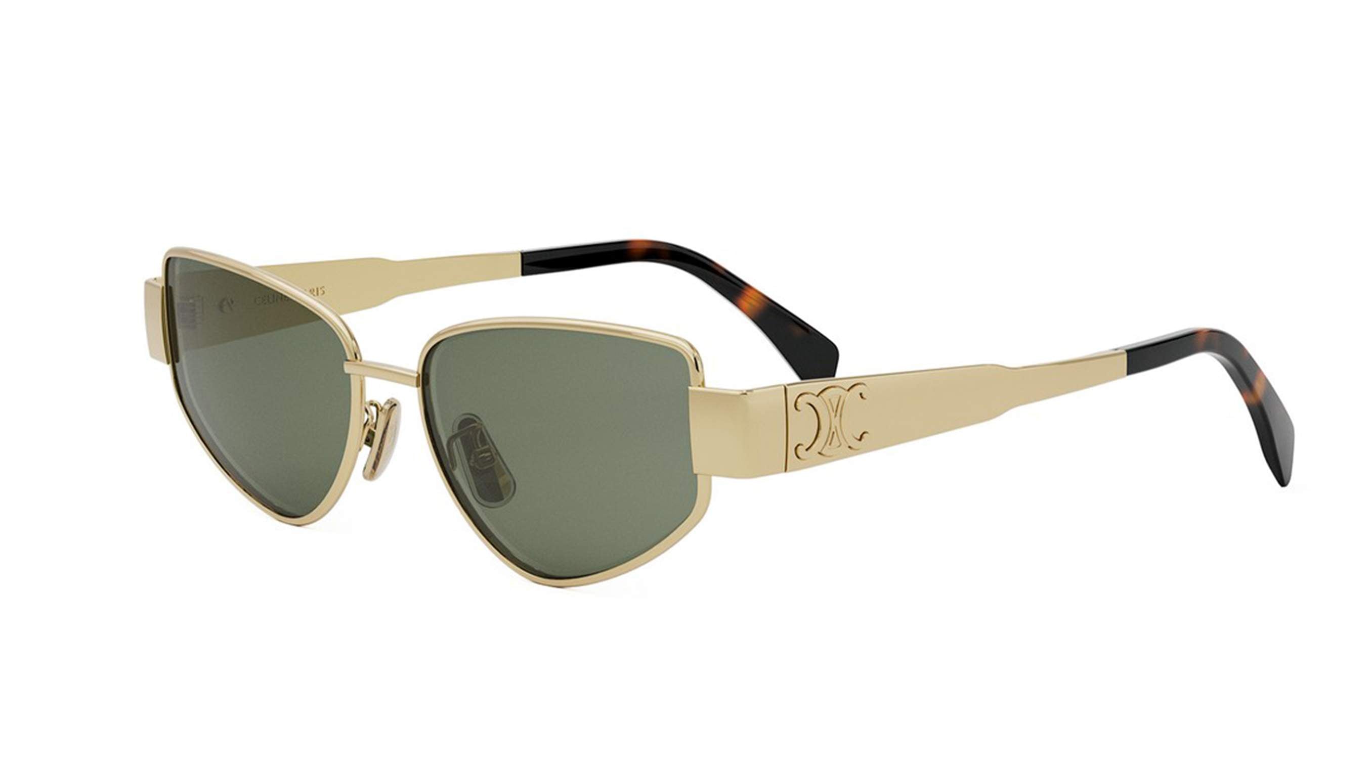 Buy Celine Metal Triomphe CL40293U 30N Gold Sunglasses at
