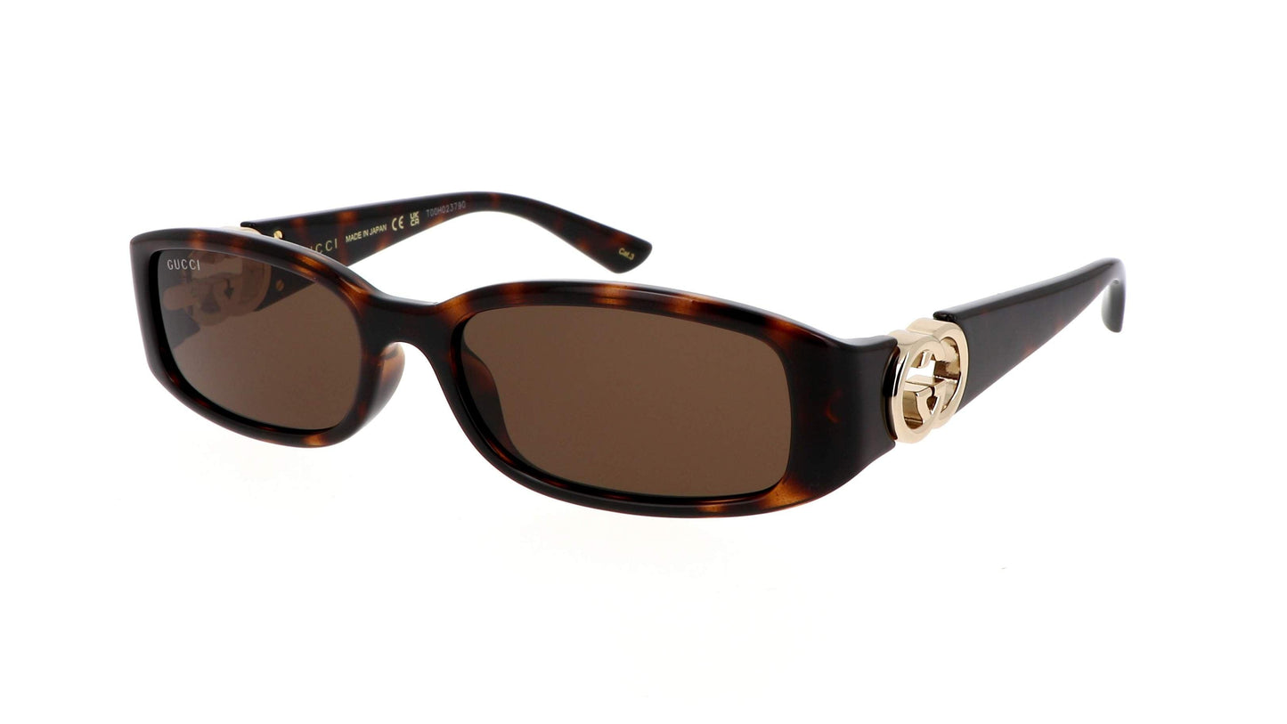Sunglasses Gucci Gg logo GG1661S 002 54-16 Havana - ModaBlvck