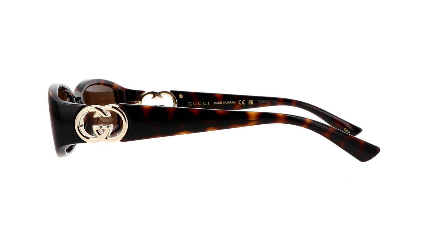 Sunglasses Gucci Gg logo GG1661S 002 54-16 Havana - ModaBlvck