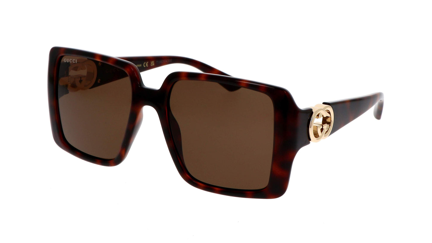 Sunglasses Gucci Gg logo GG1692S 002 54-18 Havana - ModaBlvck