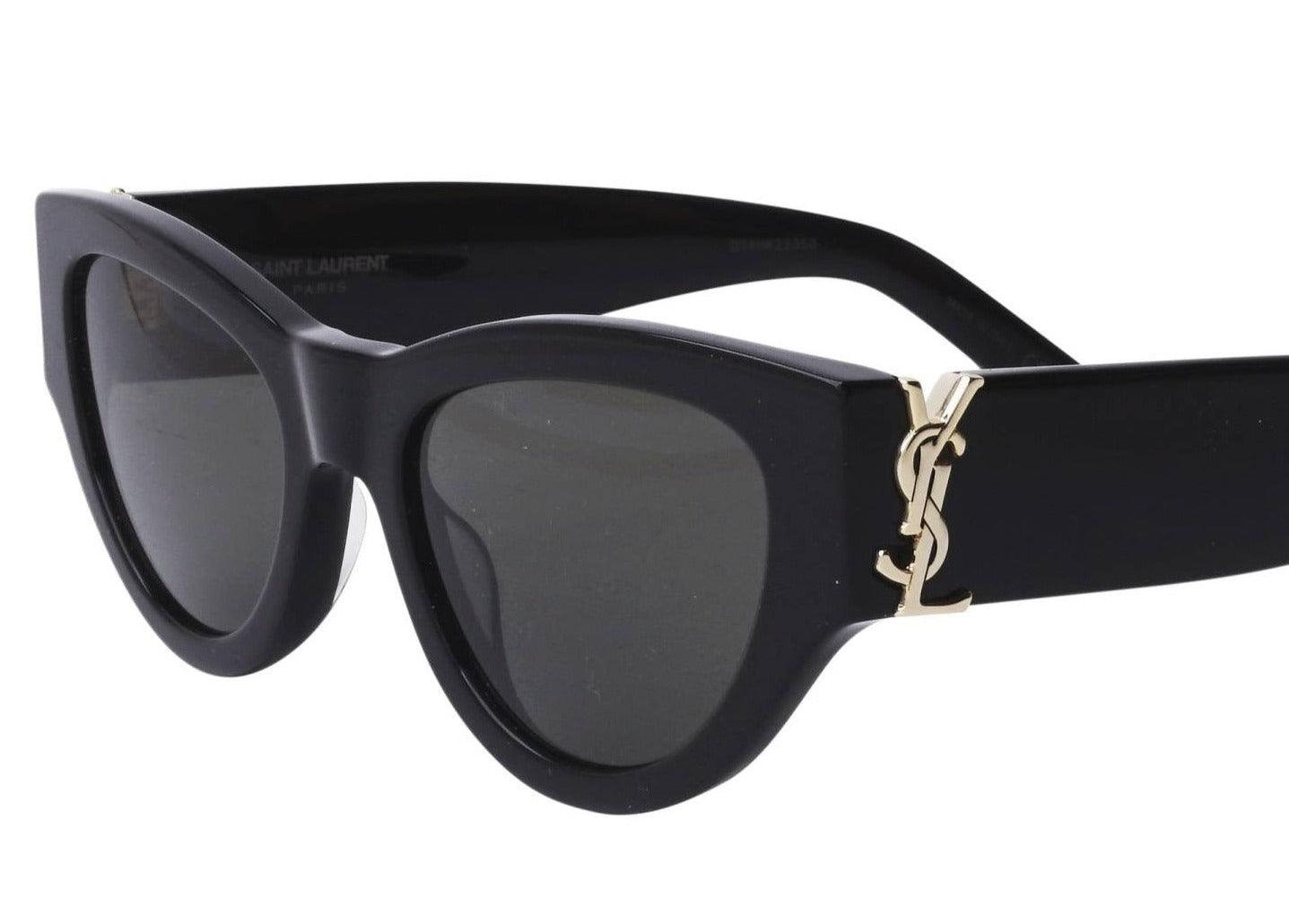 Saint Laurent SL M94-001 Black/Gray Cat-Eye Women Sunglasses - ModaBlvck