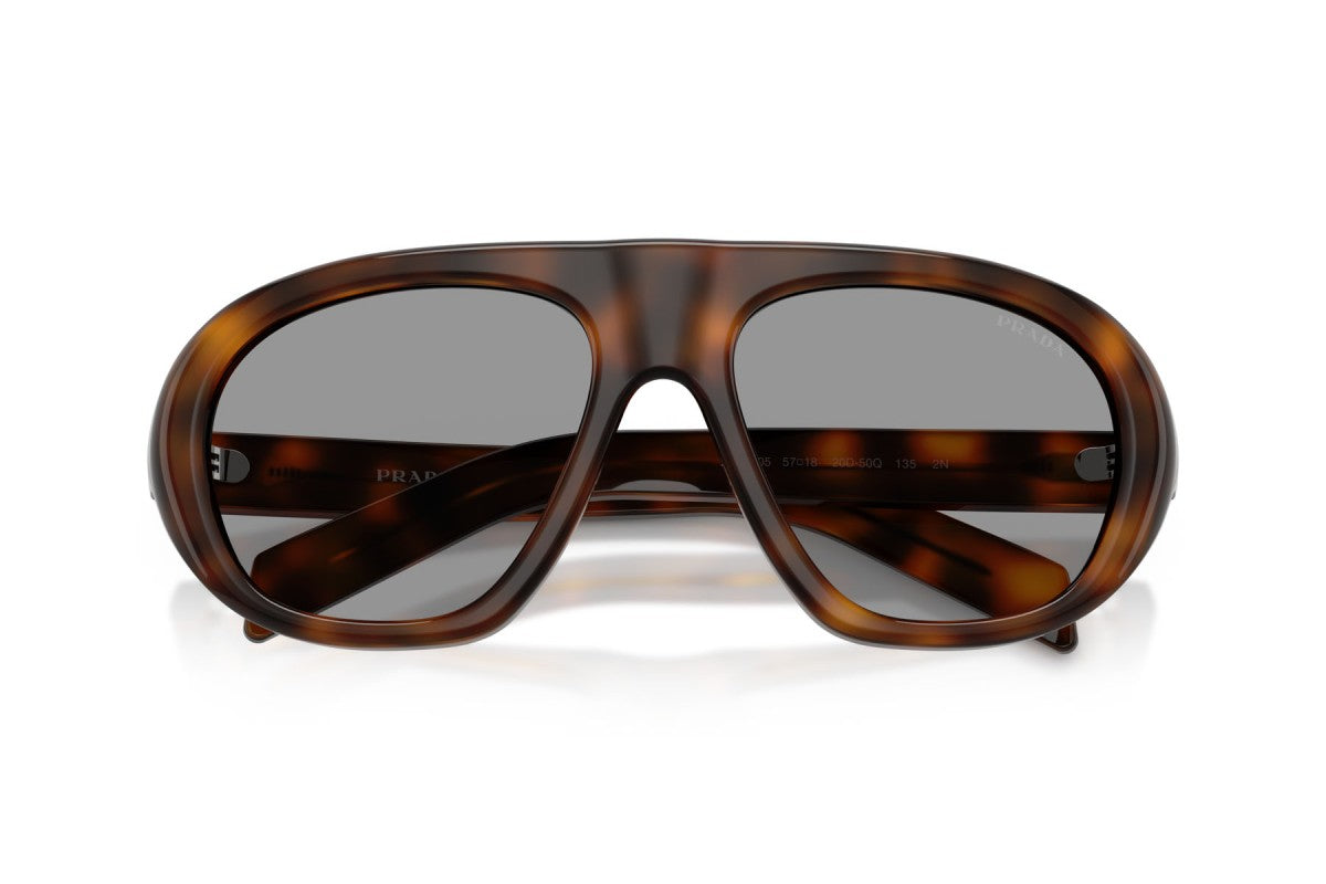 PRADA PR C05S 20D50Q Juniper Tortoise Grey 57 mm Women's Sunglasses
