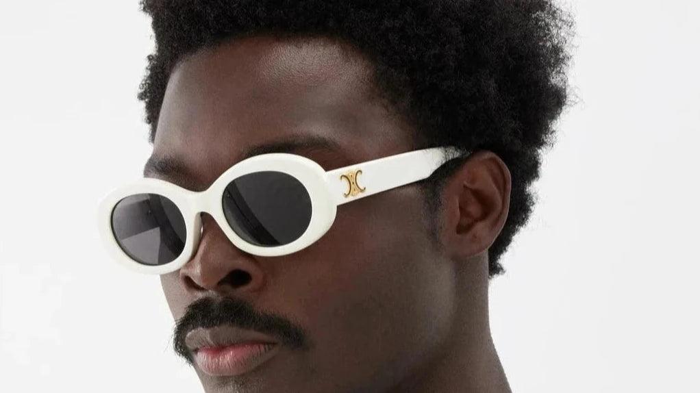 Celine white top sunglasses cat eye
