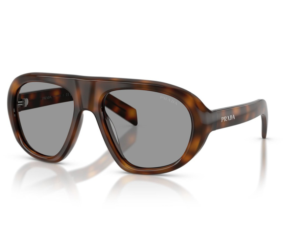 PRADA PR C05S 20D50Q Juniper Tortoise Grey 57 mm Women's Sunglasses