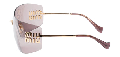 Miu Miu Sunglasses MU 54YS Gold Light Purple Brown 5AK0/6I Women Logo AUTHENTIC