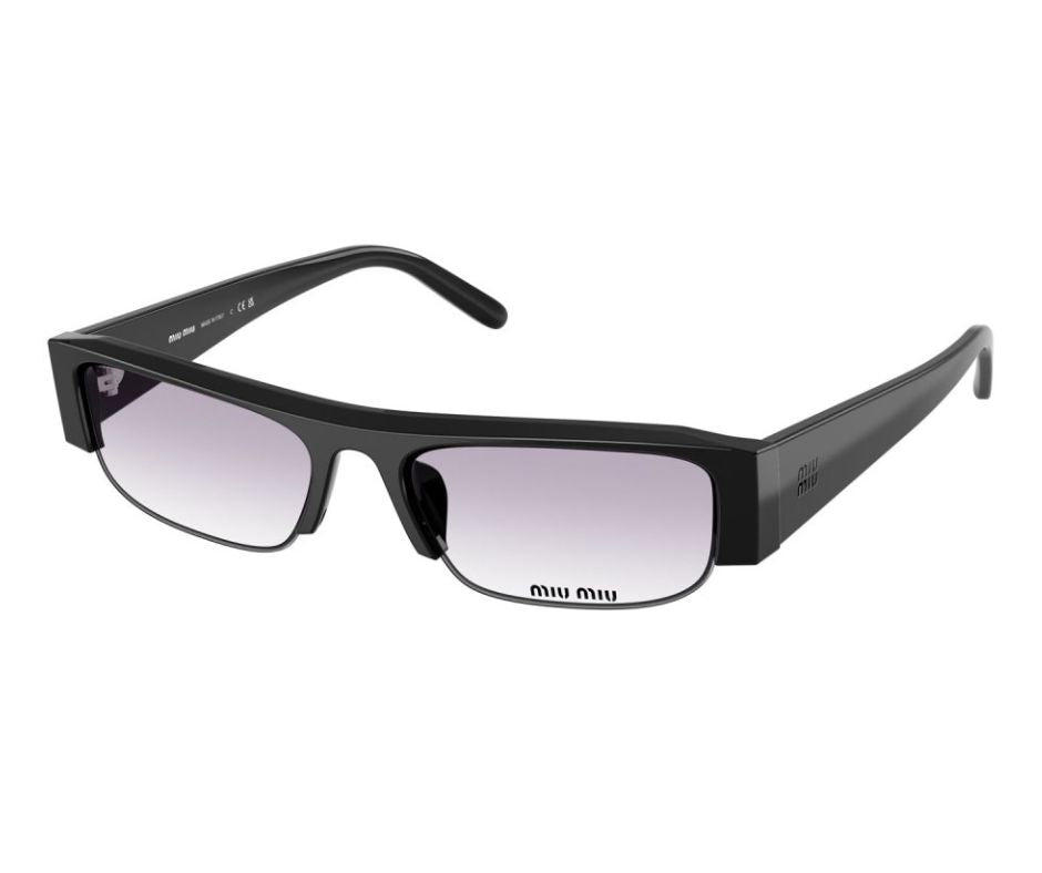 Miu Miu MUB07S 16K04O Black/Clear Gradient Dark Grey 51-17-135 Sunglasses New
