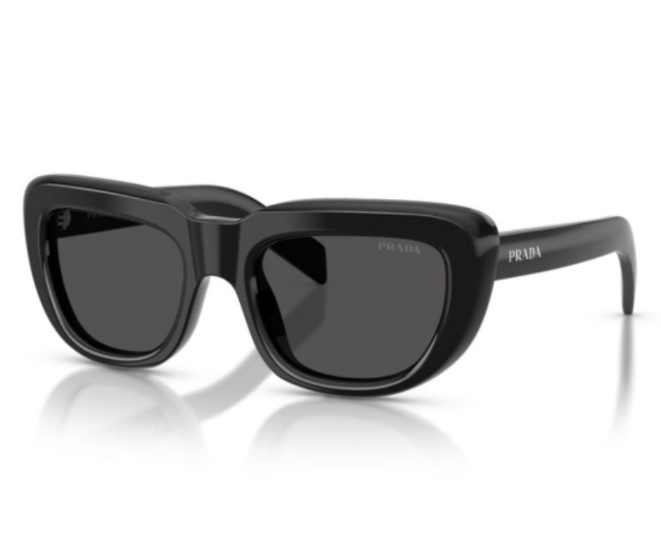 PRADA PR D07S 16K08Z Black Dark Grey 53 mm Women's Sunglasses