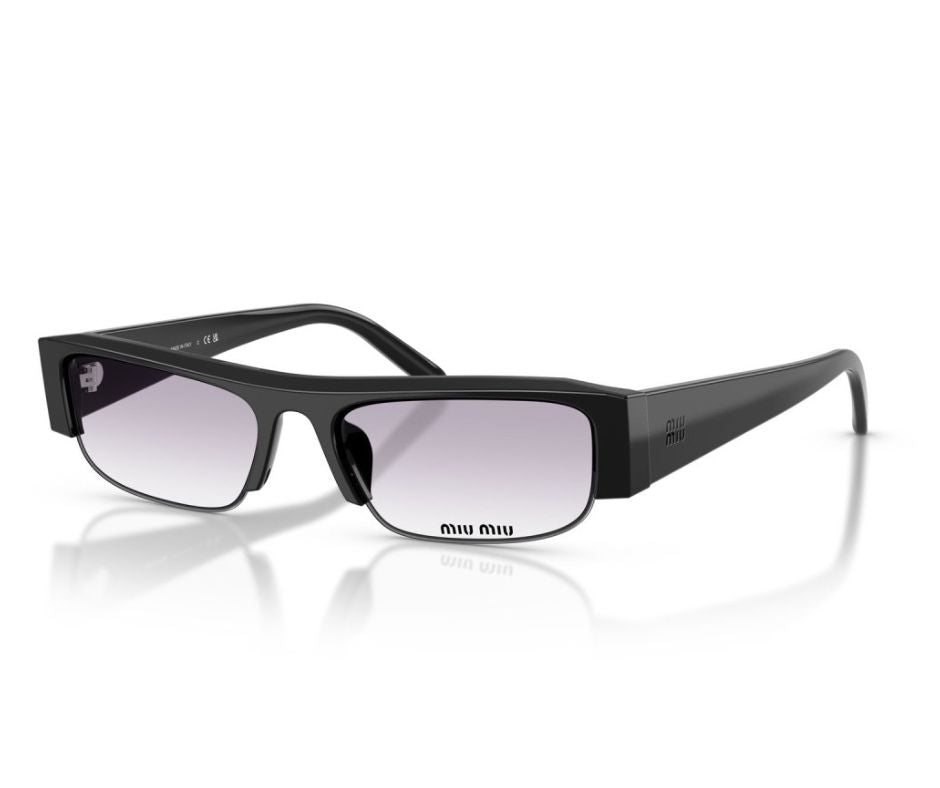 Miu Miu MUB07S 16K04O Black/Clear Gradient Dark Grey 51-17-135 Sunglasses New