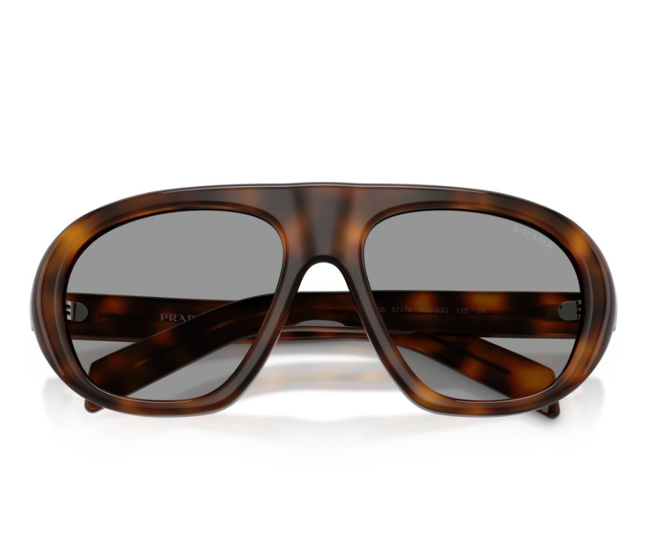 PRADA PR C05S 20D50Q Juniper Tortoise Grey 57 mm Women's Sunglasses