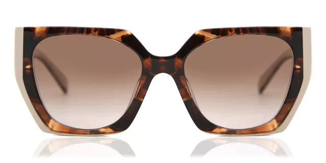 Prada PR 15WS 01R0A6 Square Tortoise Oversized Sunglasses