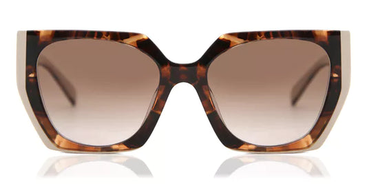 Prada PR 15WS 01R0A6 Square Tortoise Oversized Sunglasses