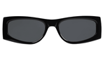 Saint Laurent Sunglasses SL-M140/F-001 Rectangle Black Frame Grey Lens - ModaBlvck