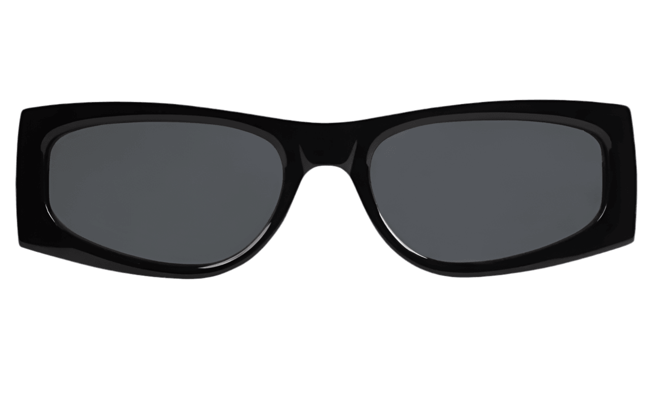 Saint Laurent Sunglasses SL-M140/F-001 Rectangle Black Frame Grey Lens - ModaBlvck