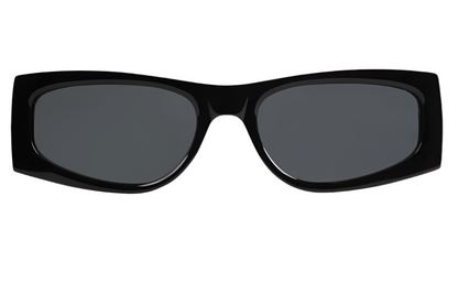 Saint Laurent Sunglasses SL-M140/F-001 Rectangle Black Frame Grey Lens