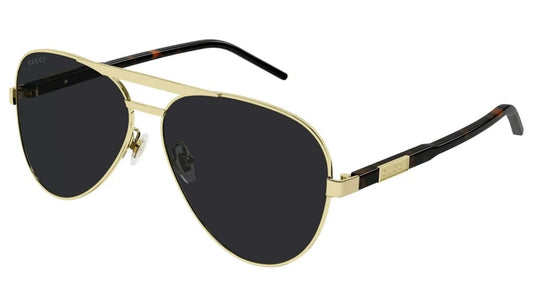 Gucci GG1163S 001 Gold-Havana/Grey Sunglasses