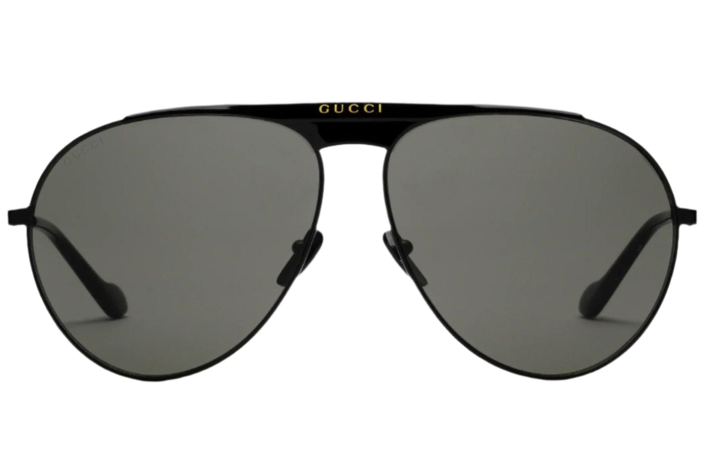 Gucci GG0908S-004 Seasonal Aviator Black/Gray Sunglasses - ModaBlvck