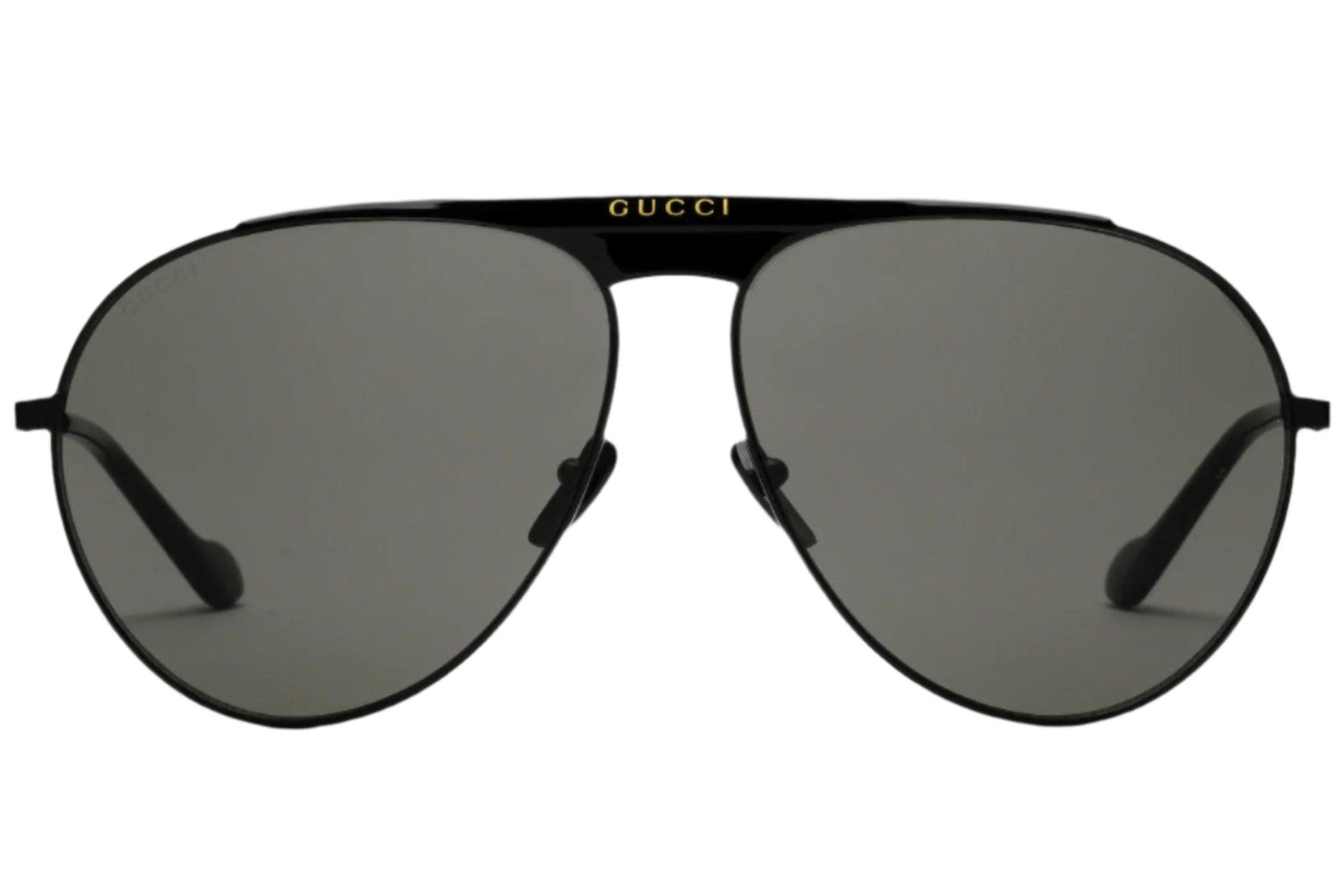 Gucci GG0908S-004 Seasonal Aviator Black/Gray Sunglasses - ModaBlvck