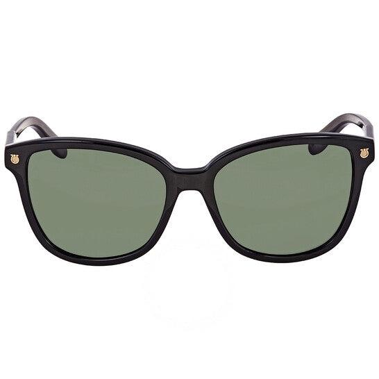 Salvatore Ferragamo SF815/S Black Wayfarer Feline Sunglasses - ModaBlvck