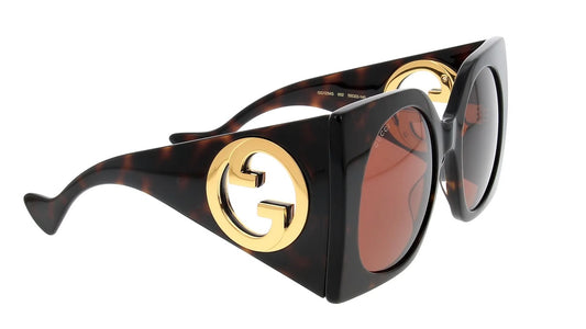 Gucci GG1254S Oversized Mask Brown Sunglasses