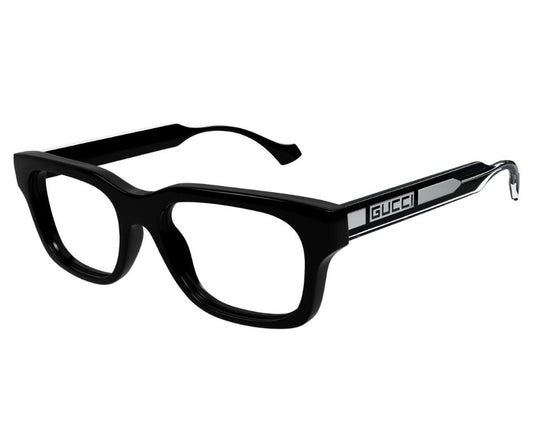 Gucci GG1731O 001 Eyeglasses Frame Men's Black Full Rim Rectangle Shape 54mm