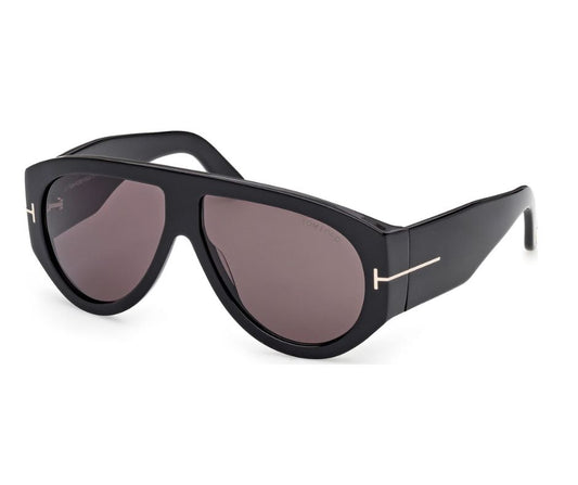 TOM FORD TF 1044 Bronson Sunglasses 01A Black Gray lenses 60 New