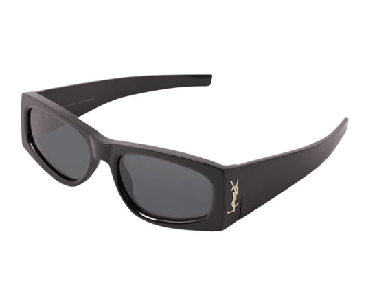 Saint Laurent Sunglasses SL-M140/F-001 Rectangle Black Frame Grey Lens