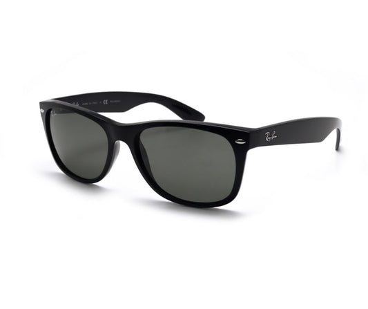 Ray-Ban New Wayfarer Polished Black/G15 Green 55 mm Sunglasses RB2132 901L 55-18