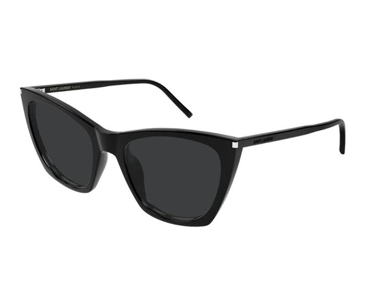Saint Laurent Sunglasses SL 214 Kate Thin 001 Shiny Black Gray