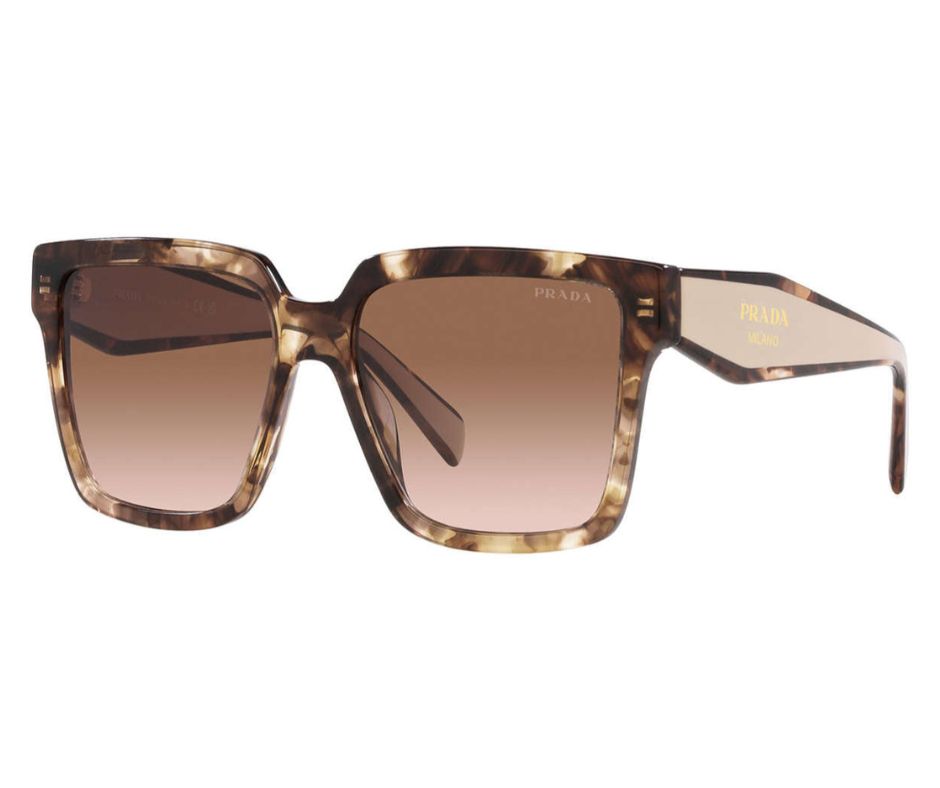 Prada PR 24ZS 07R0A6 Tortoise Oversized Sunglasses
