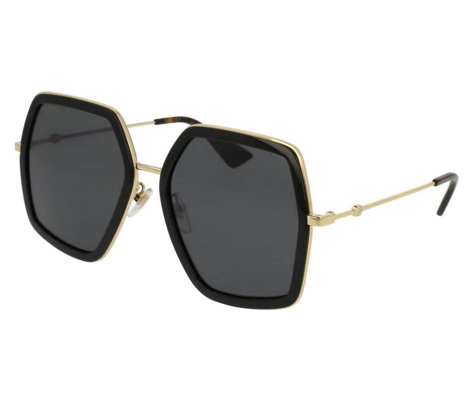 Gucci GG0106S 56mm Square Black Sunglasses