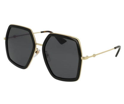 Gucci GG0106S 56mm Square Black Sunglasses