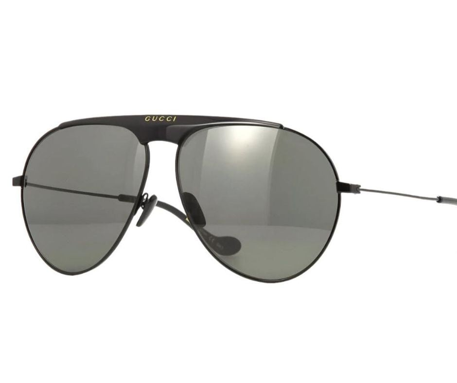 Gucci GG0908S-004 Seasonal Aviator Black/Gray Sunglasses