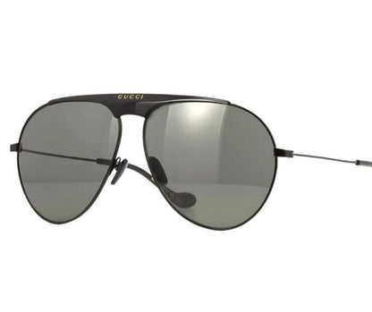 Gucci GG0908S-004 Seasonal Aviator Black/Gray Sunglasses