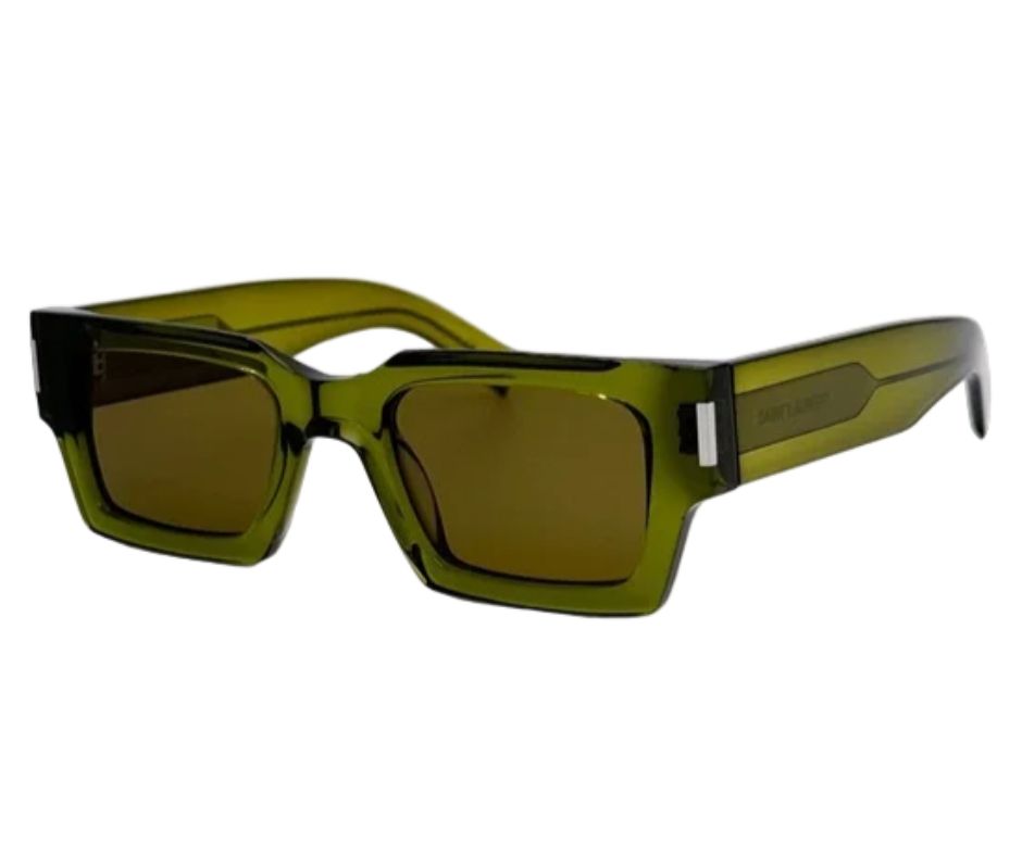 SAINT LAURENT SL 572 005 Green Brown Unisex Medium 50 mm Sunglasses