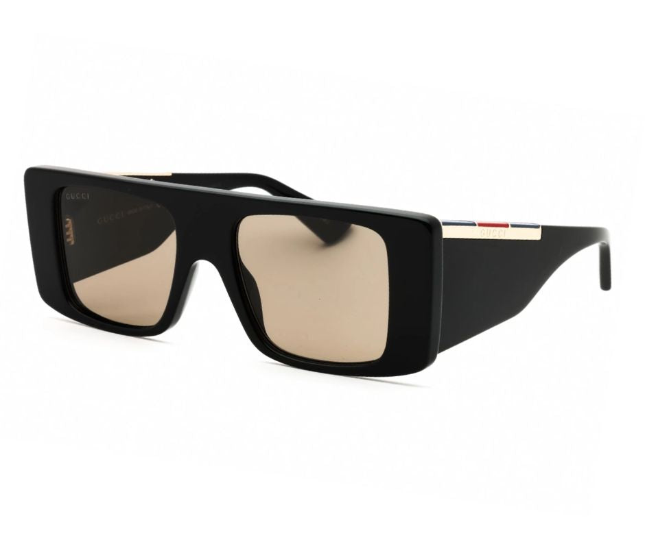 Gucci GG1888S 001 Sunglasses Men's Black/Brown Lenses Rectangle Shape 50mm