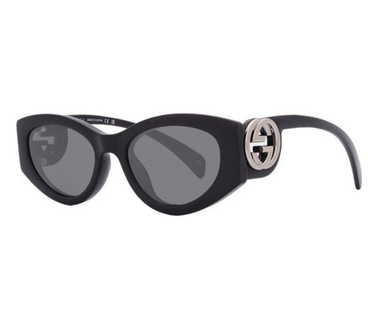 Gucci GG1691S 001 Women's Black/Grey Cat-Eye Sunglasses 54mm