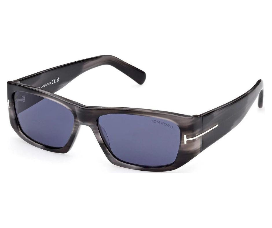 Tom Ford FT0986 Sunglasses in Black Havana/Blue