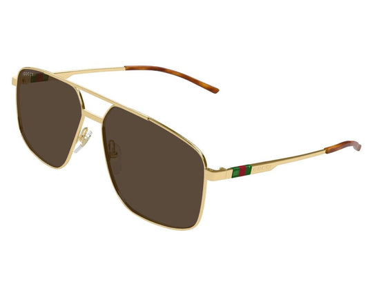 Gucci GG1676S Sunglasses Male Gold 60mm New 100% Authentic