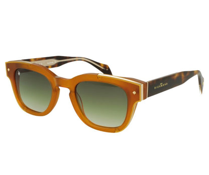John Richmond RIS.048.05 Amber Havana Square Sunglasses