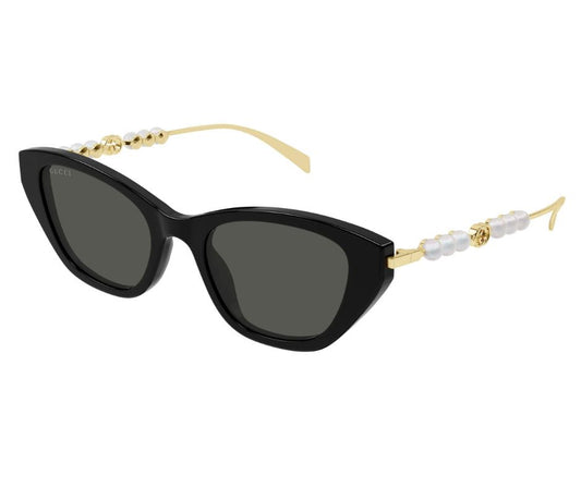 Gucci Emblem GG1968S 001 50-19 Black-Gold-Grey Sunglasses