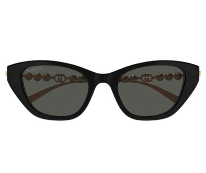 Gucci Emblem GG1968S 001 50-19 Black-Gold-Grey Sunglasses